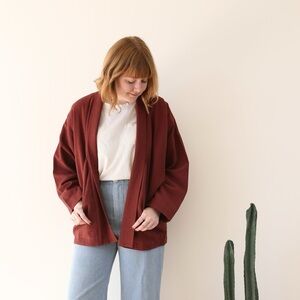 Women's Rust Open Front Jacket